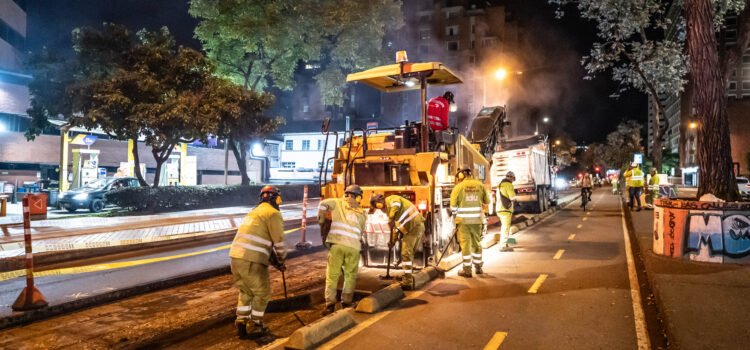 Avanza la cuarta gran intervención de la malla vial: esta vez son más de 70 mil m2 de vía y ciclorruta en la carrera Séptima